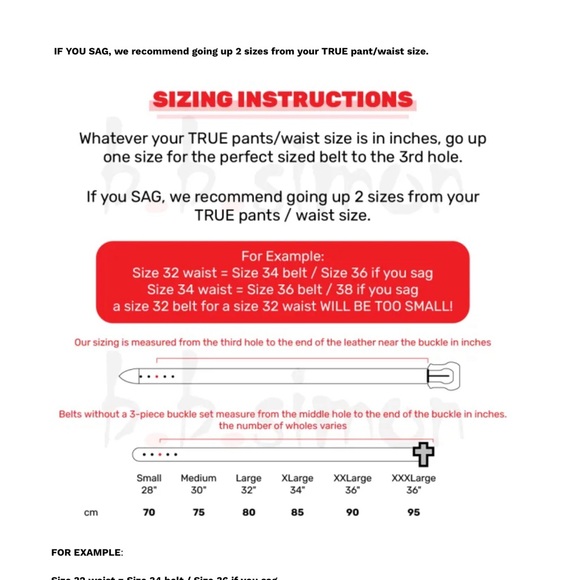 B.B. Simon Handmade Black Leather Belt - 30 - Picture 14 of 14